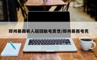 郑州暴雨有人疑因触电离世/郑州暴雨电死