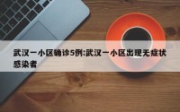 武汉一小区确诊5例:武汉一小区出现无症状感染者